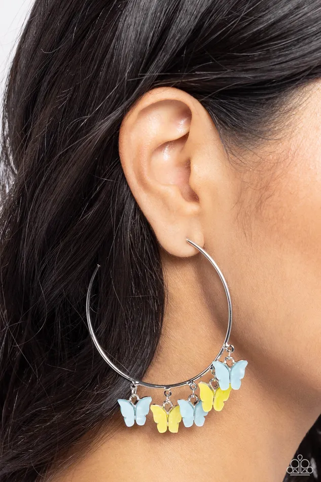 Bemusing Butterflies Blue Paparazzi Earrings All Eyes On U Jewelry Paparazzi Accessories Earrings