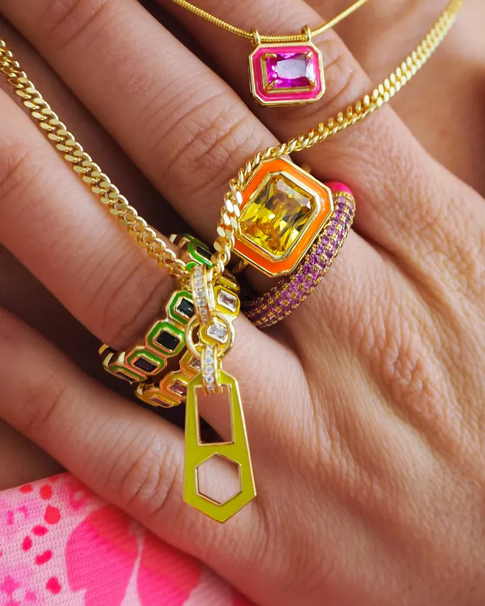 Bezel Ballier Ring Bright Green Gold Luv Aj Rings Bezel Ballier Ring Bright Green Gold Luv Aj Rings