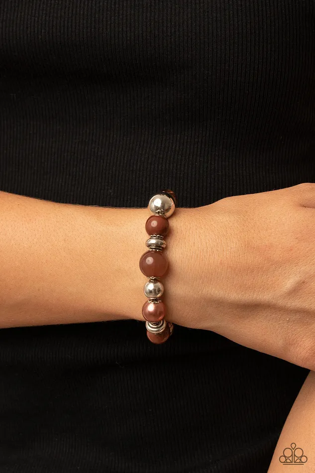 Bracelets All Eyes On U Jewelry Paparazzi Accessories Tonal Takeover Brown Paparazzi Bracelet