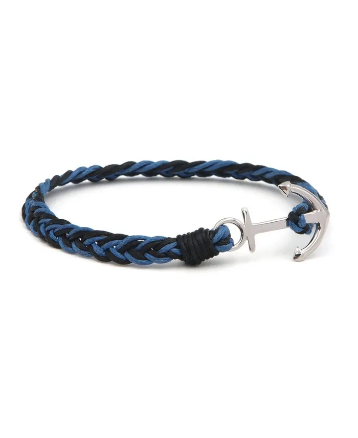 Bracelets Buddha Groove Drop Anchor Woven Mens Bracelet