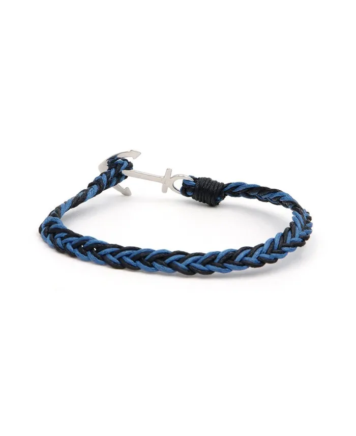 Bracelets Buddha Groove Drop Anchor Woven Mens Bracelet