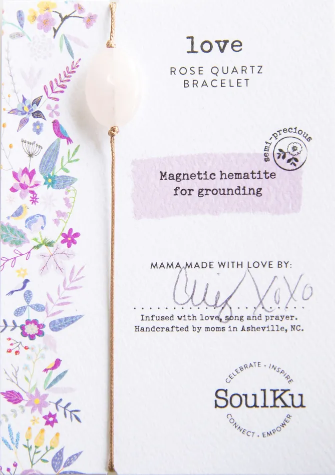 Bracelets SoulKu Rose Quartz All One Bracelet for Love