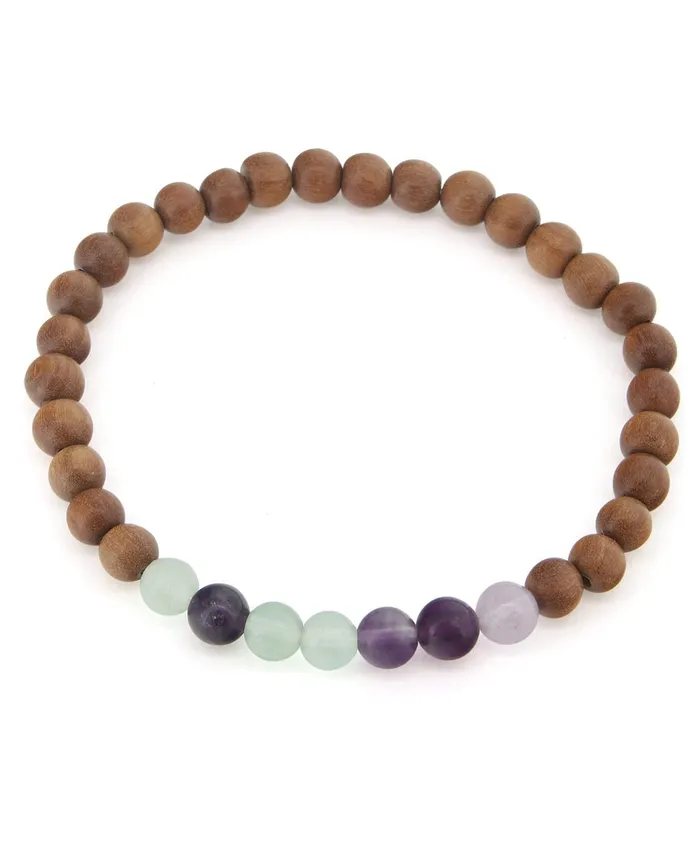 Buddha Groove Bracelets Gemstone and Sandalwood Mala Beaded Bracelet
