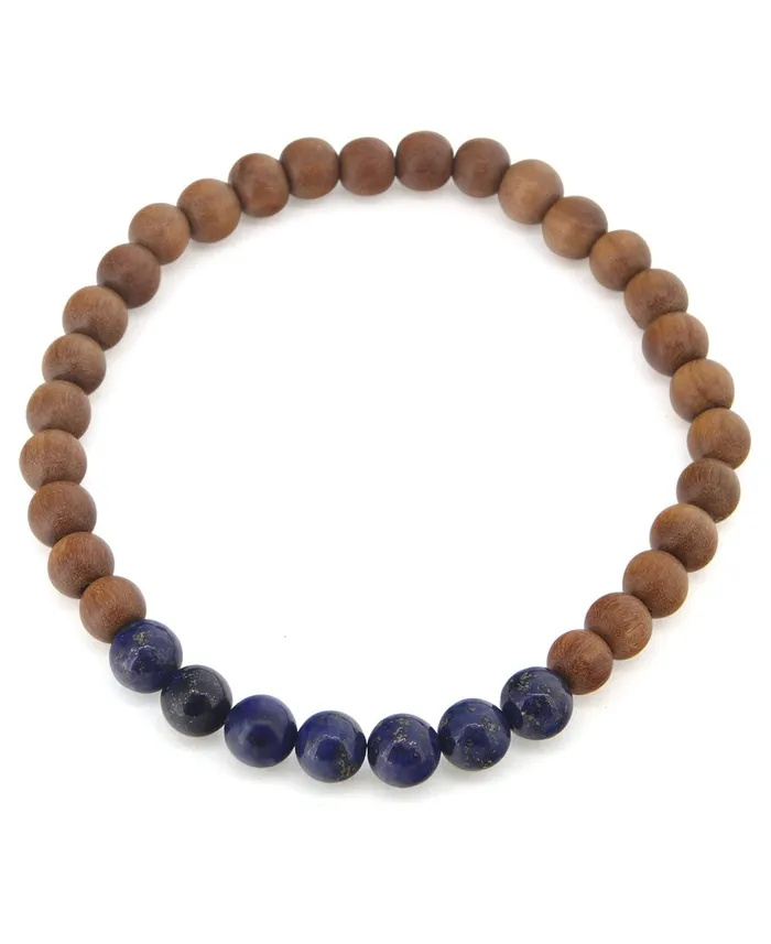 Buddha Groove Bracelets Gemstone and Sandalwood Mala Beaded Bracelet