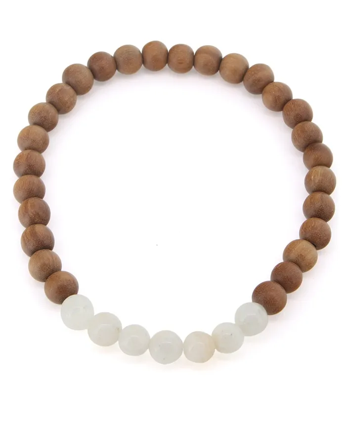Buddha Groove Bracelets Gemstone and Sandalwood Mala Beaded Bracelet