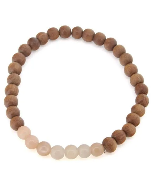 Buddha Groove Bracelets Gemstone and Sandalwood Mala Beaded Bracelet