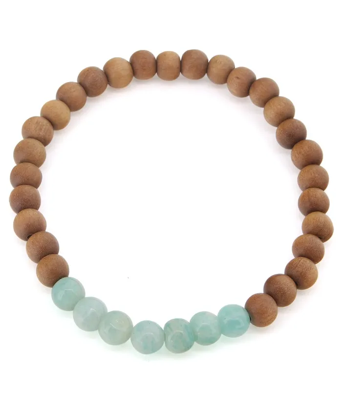 Buddha Groove Bracelets Gemstone and Sandalwood Mala Beaded Bracelet