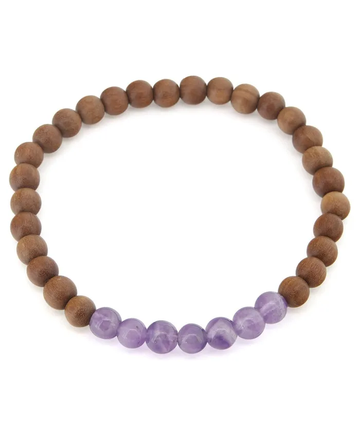 Buddha Groove Bracelets Gemstone and Sandalwood Mala Beaded Bracelet