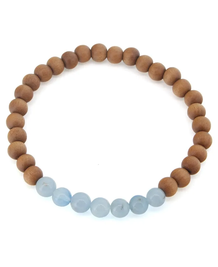 Buddha Groove Bracelets Gemstone and Sandalwood Mala Beaded Bracelet