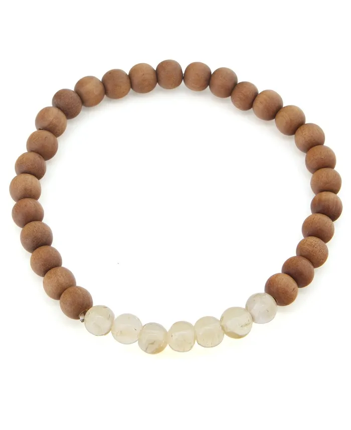Buddha Groove Bracelets Gemstone and Sandalwood Mala Beaded Bracelet