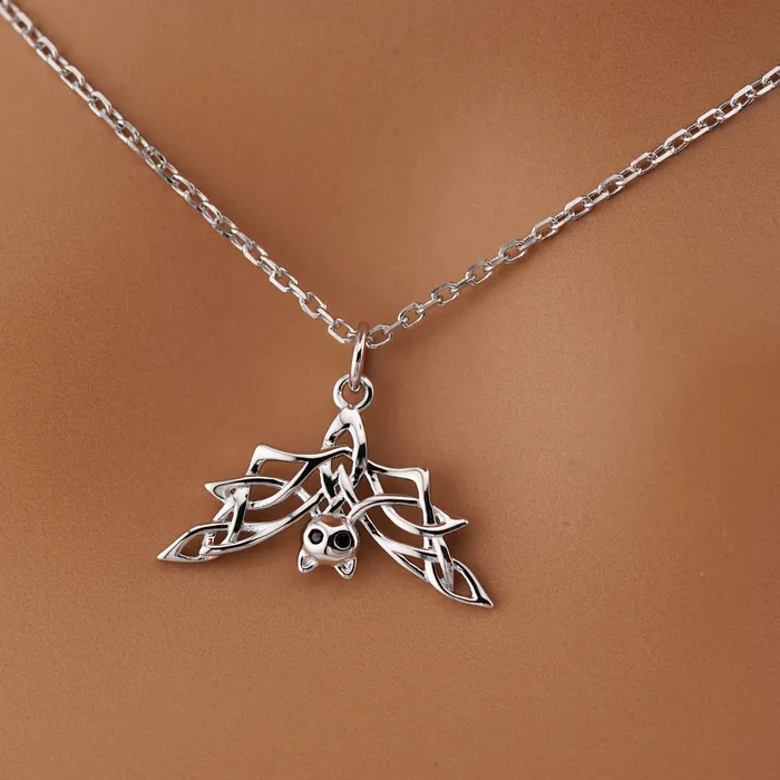 Celtic Bat Necklace Captive Collars Necklaces