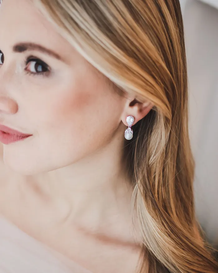 Earrings Dareth Colburn Natalie Pearl Drop Earrings