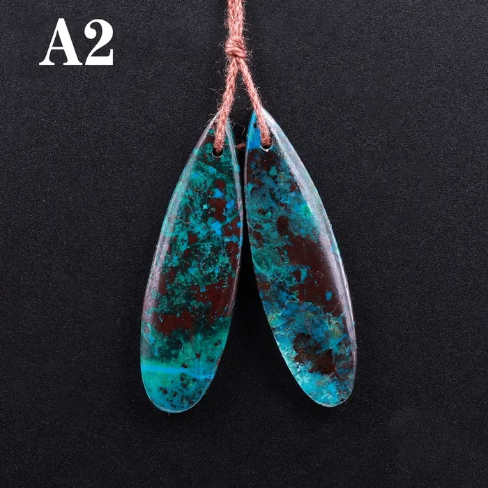 Earrings Intrinsic Trading Drilled Parrot Wing Chrysocolla Teardrop Earring Pair Matched Teardrop Cabochon Natural Blue Green Red Gemstone Stone Beads A2 Earrings Intrinsic Trading Drilled Parrot Wing Chrysocolla Teardrop Earring Pair Matched Teardrop Cabochon Natural Blue Green Red Gemstone Stone Beads A2