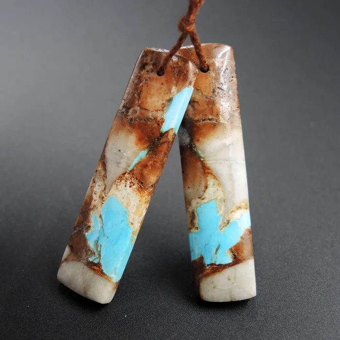 Earrings Intrinsic Trading Natural Turquoise From Royston Nevada Cabochon Cab Pair Drilled Matched Earrings Bead Pair E1733 Earrings Intrinsic Trading Natural Turquoise From Royston Nevada Cabochon Cab Pair Drilled Matched Earrings Bead Pair E1733