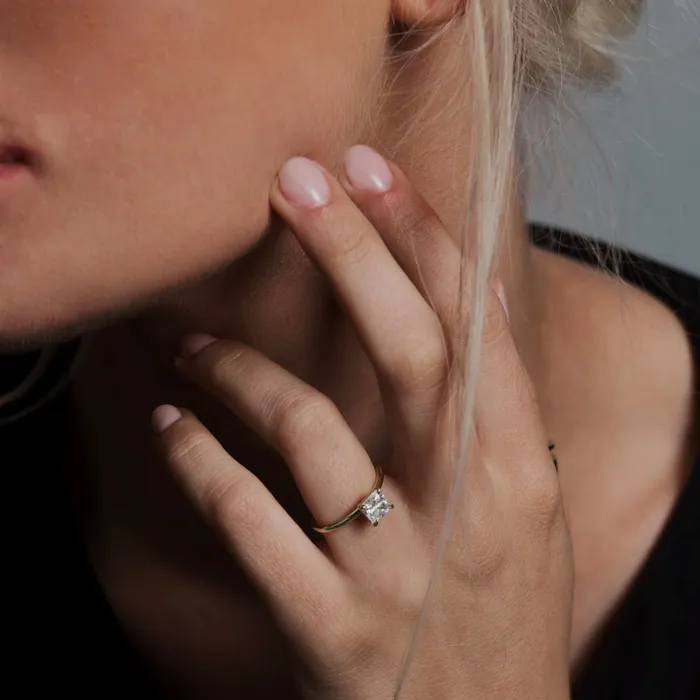 ILA Rings Solitaire Diamond Engagement Ring