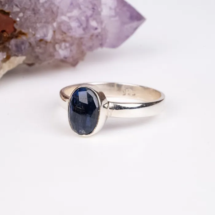 InnerVision Crystals Kyanite Ring 9x7mm Size 8 925 Silver Rings