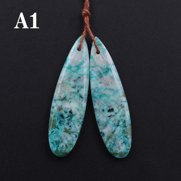 Intrinsic Trading Drilled Parrot Wing Chrysocolla Teardrop Earring Pair Matched Teardrop Cabochon Natural Blue Green Gemstone Stone Beads A1 Earrings Intrinsic Trading Drilled Parrot Wing Chrysocolla Teardrop Earring Pair Matched Teardrop Cabochon Natural Blue Green Gemstone Stone Beads A1 Earrings