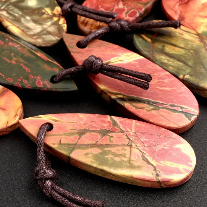 Intrinsic Trading Natural Red Creek Jasper Pendant Top Drilled Long Teardrop Shape Flat Pendant Natural Multi Color Picasso Jasper Cherry Creek Jasper Necklaces Intrinsic Trading Natural Red Creek Jasper Pendant Top Drilled Long Teardrop Shape Flat Pendant Natural Multi Color Picasso Jasper Cherry Creek Jasper Necklaces
