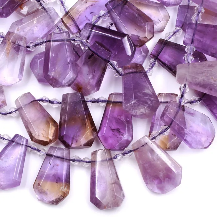 Intrinsic Trading Necklaces Natural Ametrine Faceted Trapezoid Rectangle Cushion Beads Unique Tapered Teardrop Cut Good for Focal Pendant 16 Strand Intrinsic Trading Necklaces Natural Ametrine Faceted Trapezoid Rectangle Cushion Beads Unique Tapered Teardrop Cut Good for Focal Pendant 16 Strand