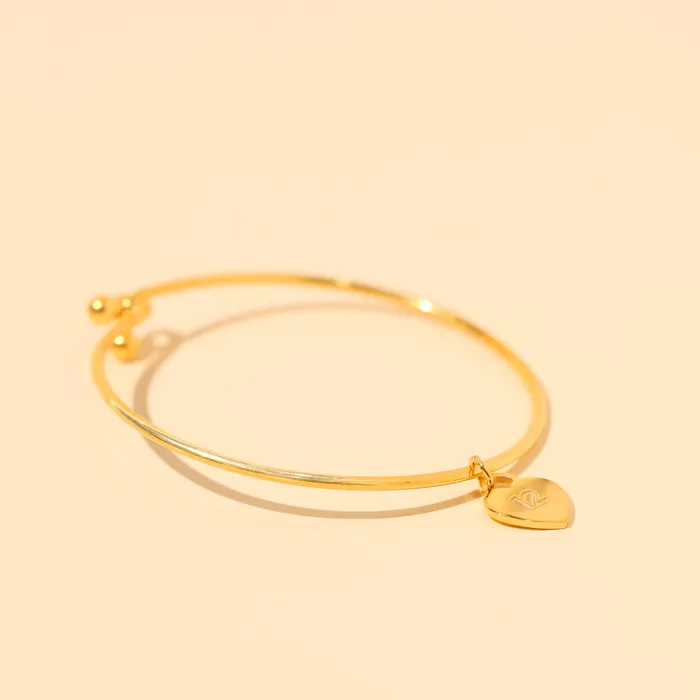 LOULOUROSE Necklaces Heart Plaque Bangle LOULOUROSE Necklaces Heart Plaque Bangle