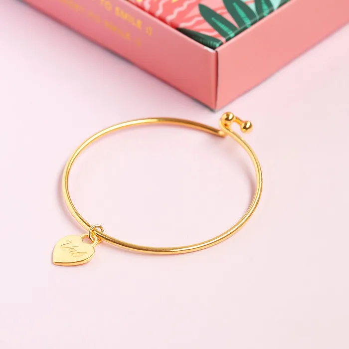 LOULOUROSE Necklaces Heart Plaque Bangle LOULOUROSE Necklaces Heart Plaque Bangle