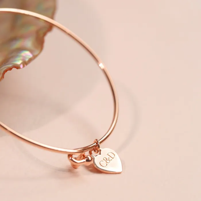 LOULOUROSE Necklaces Heart Plaque Bangle LOULOUROSE Necklaces Heart Plaque Bangle