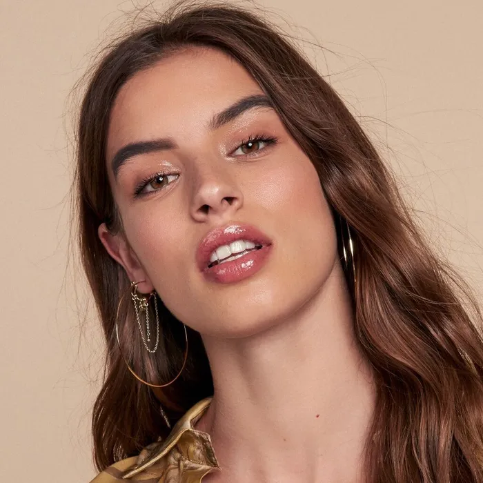 Luv Aj Earrings Capri Wire Hoops Rose Gold