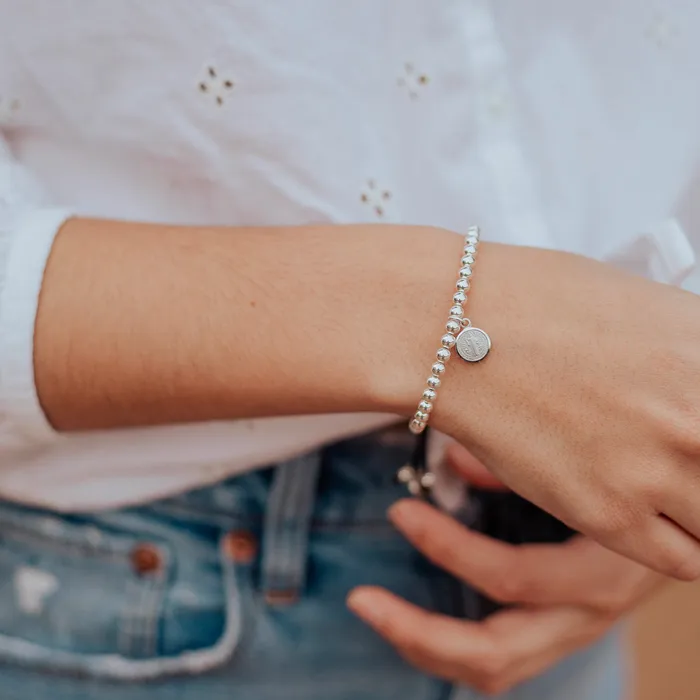 My Saint My Hero Bracelets Sterling Silver Beaded Benedictine Blessing Bracelet