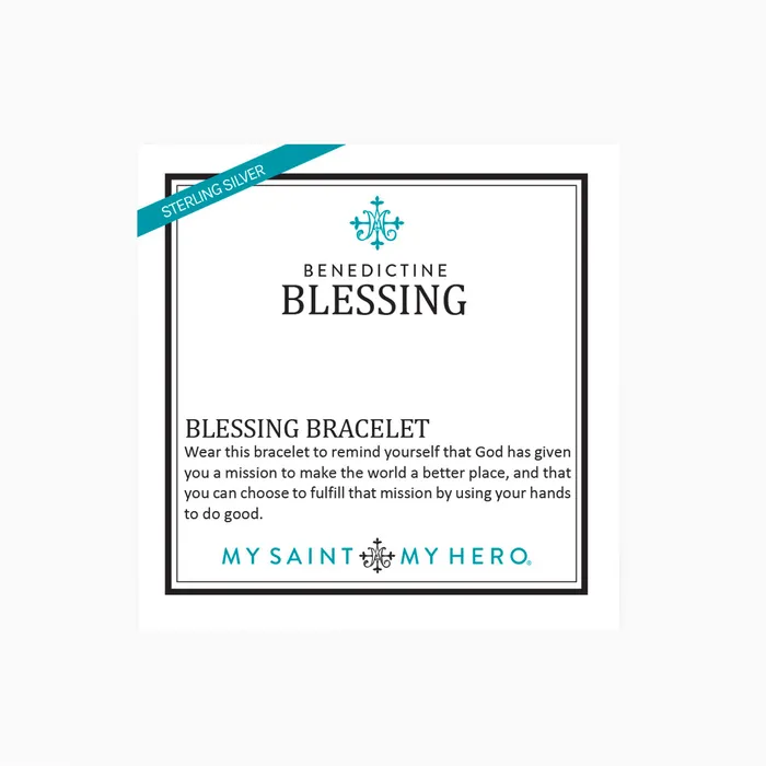 My Saint My Hero Bracelets Sterling Silver Beaded Benedictine Blessing Bracelet