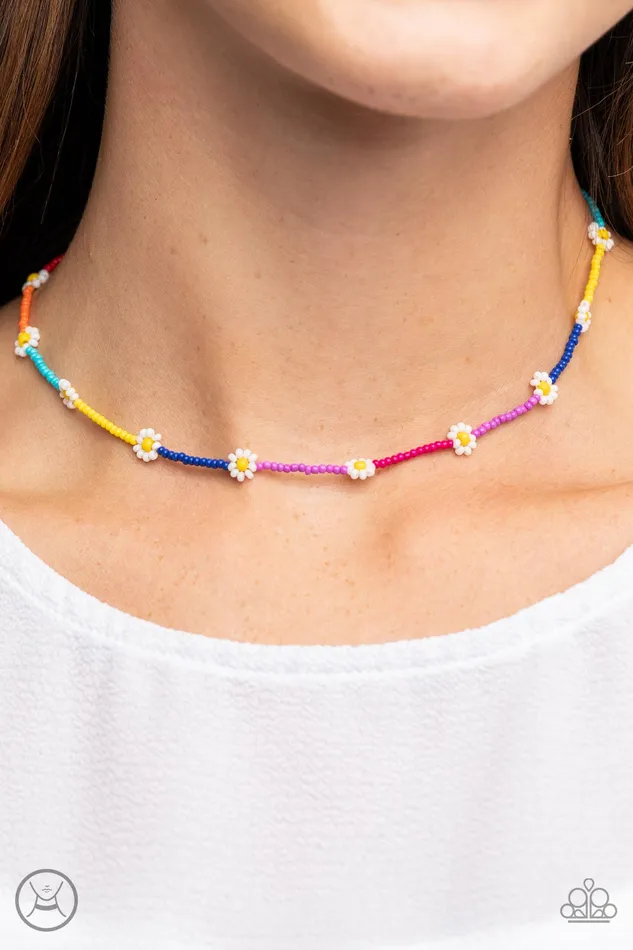Necklaces All Eyes On U Jewelry Paparazzi Accessories Colorfully Flower Child Multicolor Paparazzi Necklace
