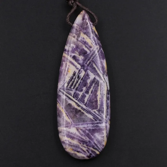 Necklaces Intrinsic Trading Natural Petrified Purple Fluorite Pendant Drilled Teardrop Natural Stone Pendant Side Drilled Long Multi Color Purple White Stone