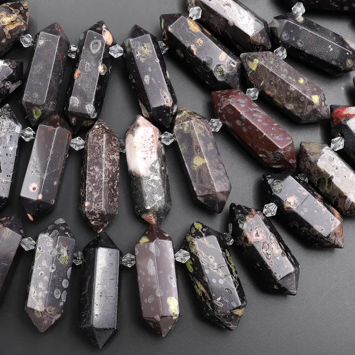 Necklaces Natural Cherry Blossom Jasper Aka Flower Jasper Faceted Double Terminated Points Side Drilled Focal Pendant Beads 155 Strand Intrinsic Trading Necklaces Natural Cherry Blossom Jasper Aka Flower Jasper Faceted Double Terminated Points Side Drilled Focal Pendant Beads 155 Strand Intrinsic Trading