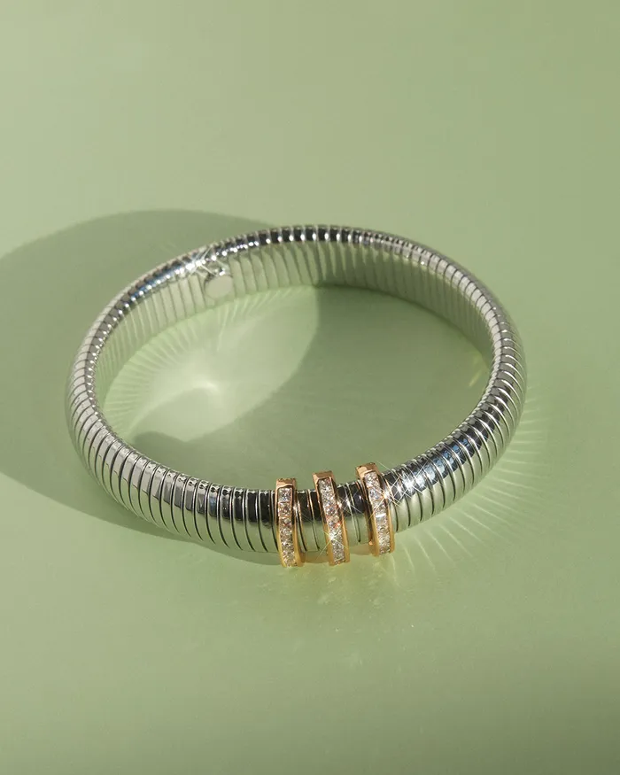 Pave Trio Snake Chain Bracelet Luv Aj Bracelets Pave Trio Snake Chain Bracelet Luv Aj Bracelets