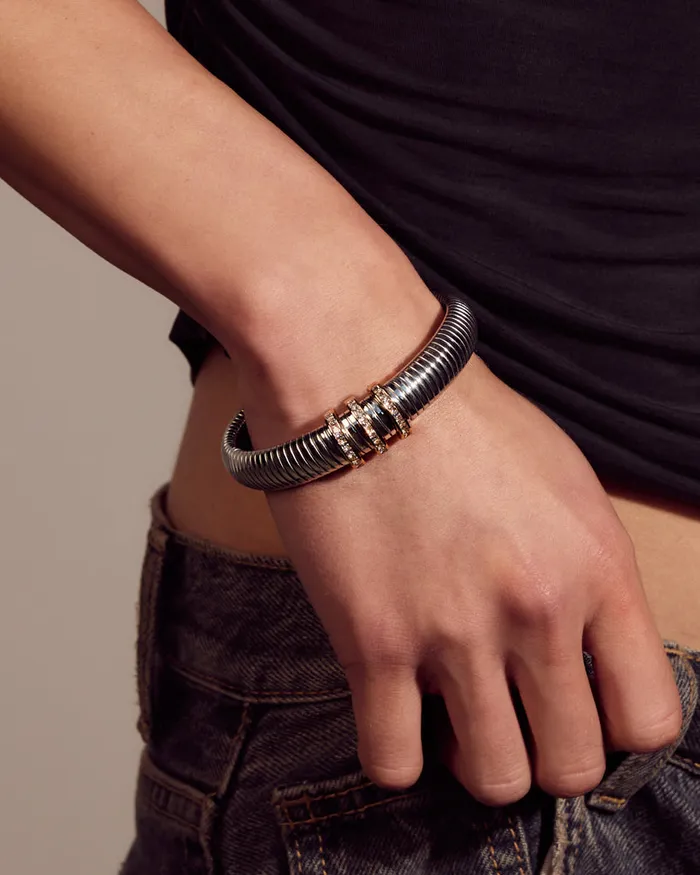 Pave Trio Snake Chain Bracelet Luv Aj Bracelets Pave Trio Snake Chain Bracelet Luv Aj Bracelets
