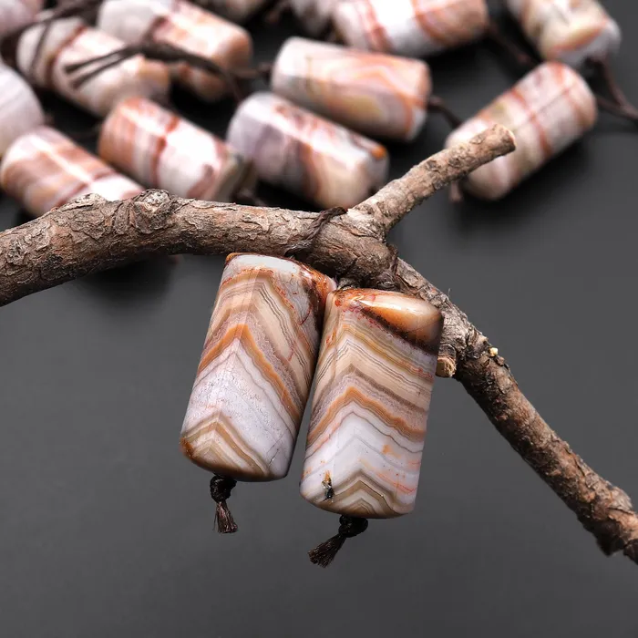 Rare Natural Peach Orange Red Rainbow Amethyst Earring Pair Matched Cylinder Tube 20mm Gemstone Beads A6 Intrinsic Trading Earrings Rare Natural Peach Orange Red Rainbow Amethyst Earring Pair Matched Cylinder Tube 20mm Gemstone Beads A6 Intrinsic Trading Earrings