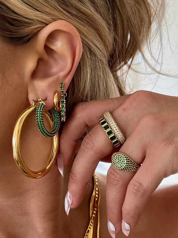 Rings Bezel Emerald Ballier Ring Emerald Green Gold Luv Aj Rings Bezel Emerald Ballier Ring Emerald Green Gold Luv Aj