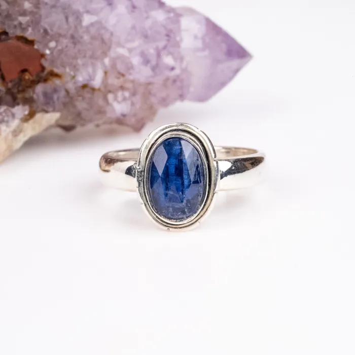 Rings InnerVision Crystals Kyanite Ring 10x7mm Size 7 925 Silver