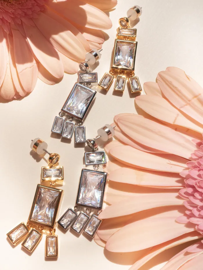 Rings Luv Aj Baguette Shaker Statement Studs Silver Rings Luv Aj Baguette Shaker Statement Studs Silver