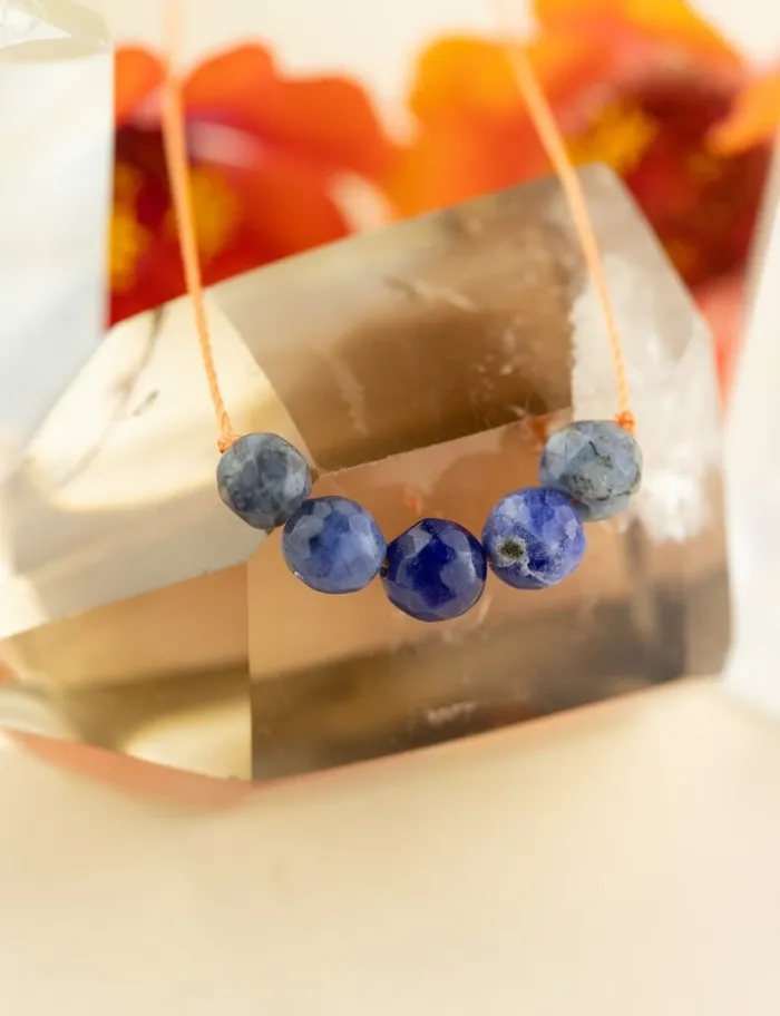 SoulKu Necklaces Sodalite Big Wishes Necklace for Confidence