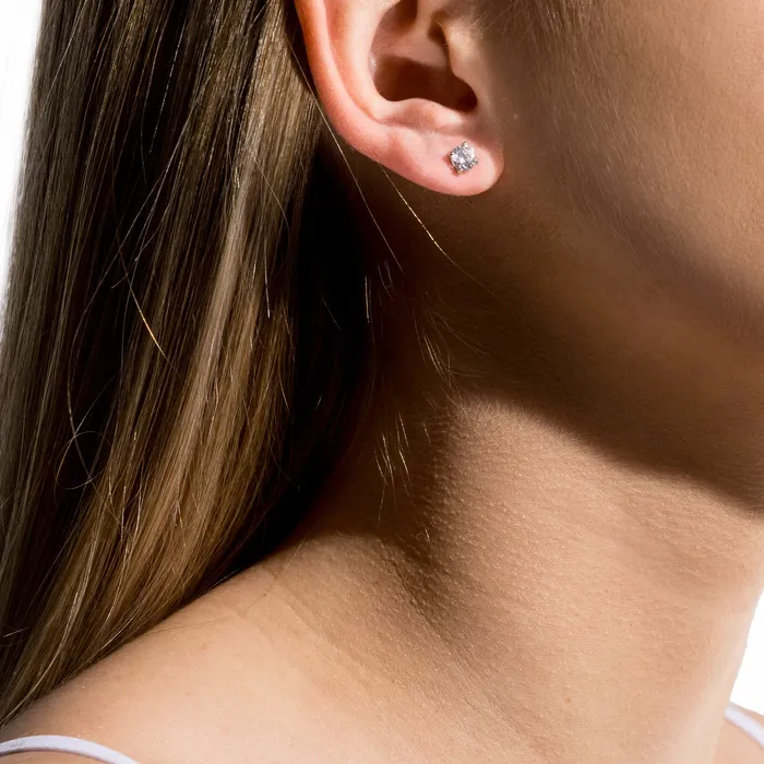 Stainless 4mm round cz stud earrings miabijoux Earrings Stainless 4mm round cz stud earrings miabijoux Earrings