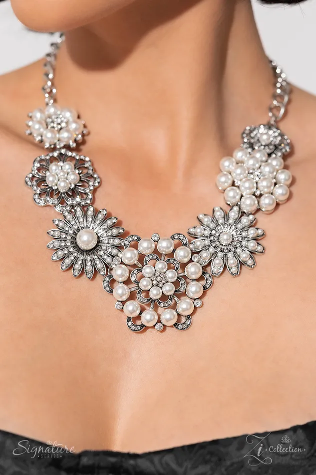 The Raven White Paparazzi Zi Collection Necklace All Eyes On U Jewelry Paparazzi Accessories Necklaces