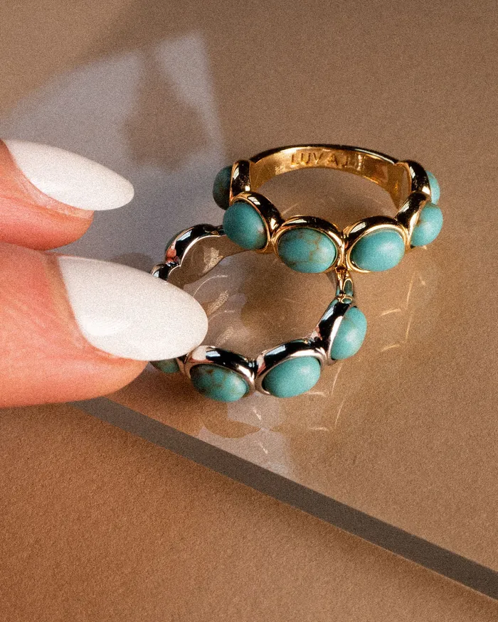 Turquoise Stone Ring Silver Luv Aj Rings Turquoise Stone Ring Silver Luv Aj Rings