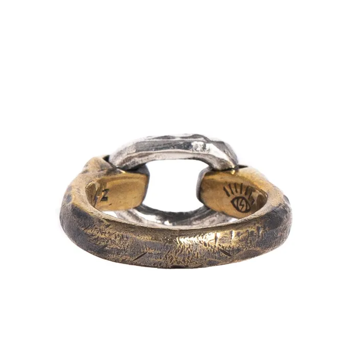 ZAKRA MIXED METAL RING BRASS 925 STERLING SILVER JewelryLab Rings