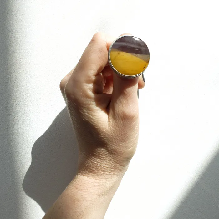 aliceeden Rings Mookaite Gemstone Ring set in Sterling Silver VITALITY