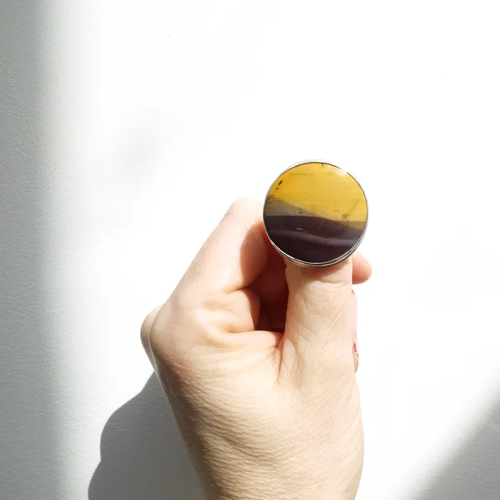aliceeden Rings Mookaite Gemstone Ring set in Sterling Silver VITALITY
