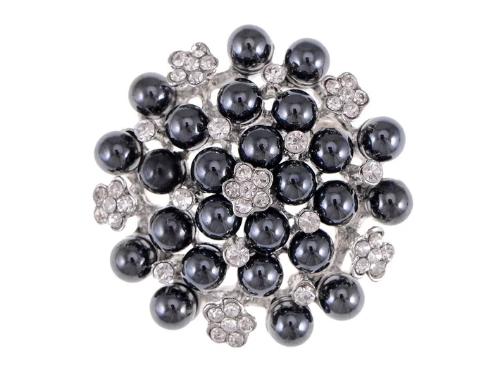 Alilang Earrings Pearl Flower Wedding Party Pin Brooch