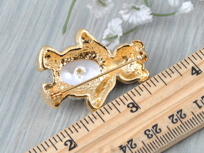 Alilang Necklaces Pearl Teddy Bear Brooch Pin Alilang Necklaces Pearl Teddy Bear Brooch Pin