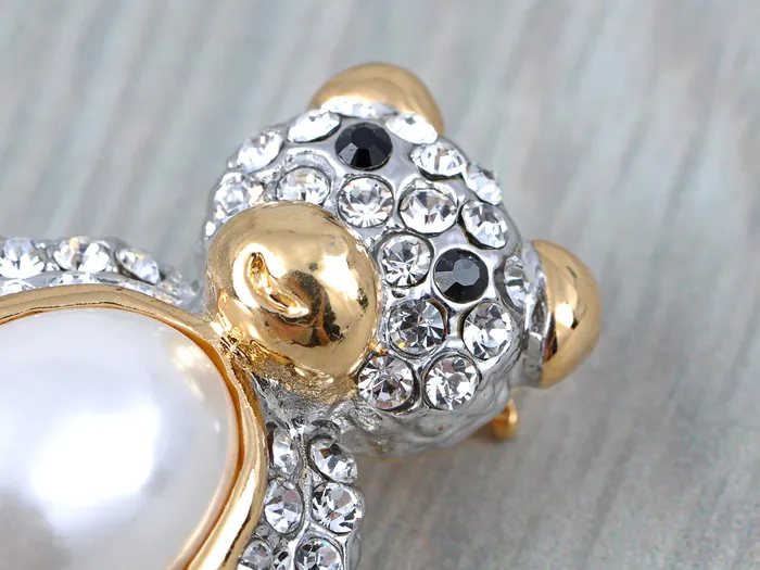 Alilang Necklaces Pearl Teddy Bear Brooch Pin Alilang Necklaces Pearl Teddy Bear Brooch Pin