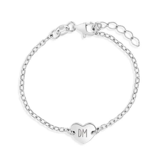 Bracelets Kids Chain Link Bracelets 5 7 Engravable Heart Kids Childrens Girls Bracelet Sterling Silver Bracelets Kids Chain Link Bracelets 5 7 Engravable Heart Kids Childrens Girls Bracelet Sterling Silver
