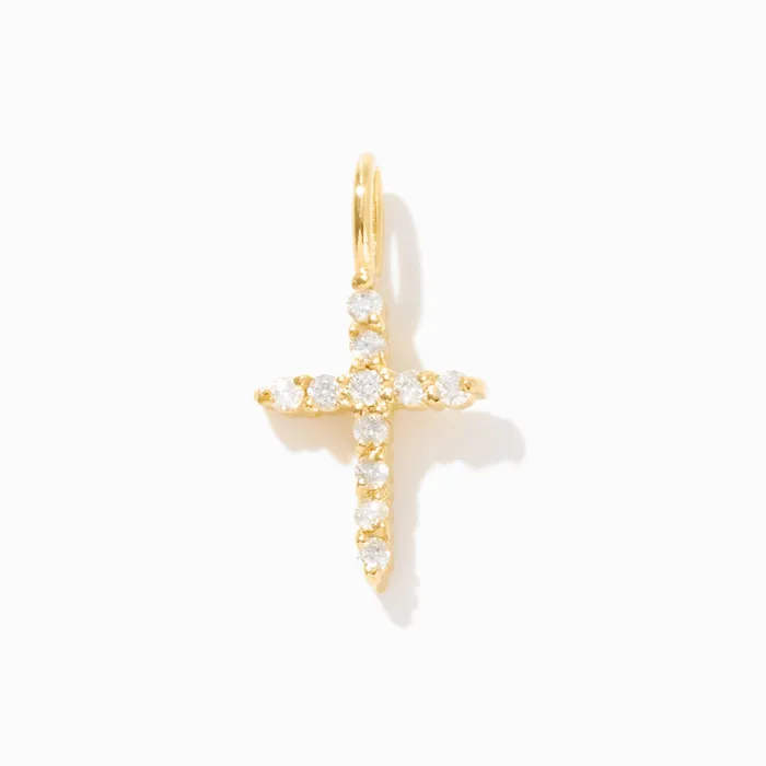 Charm Necklaces Gelin Diamond Diamond Cross Charm